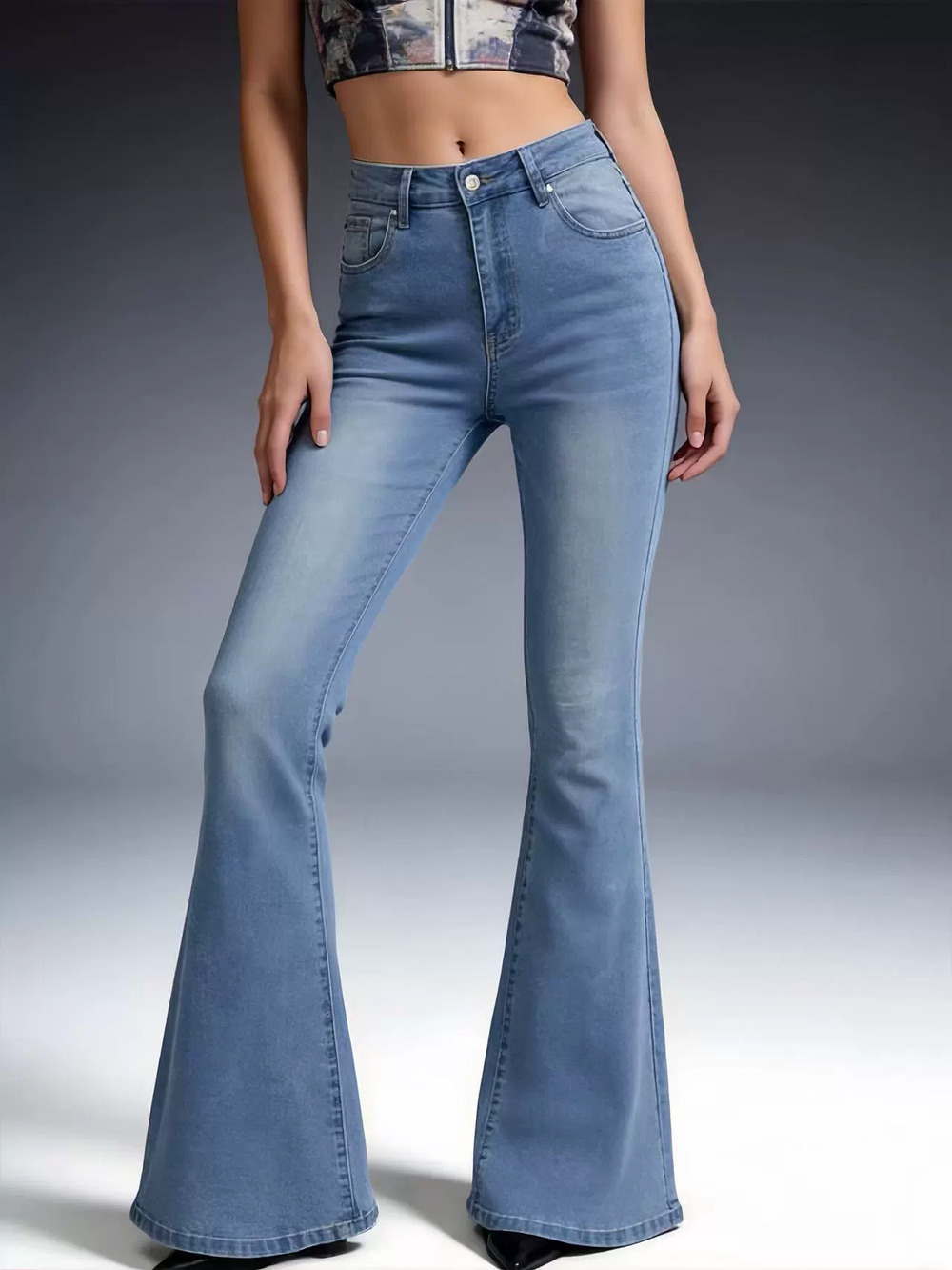 ZARA Factory Direct Slimming Stylish Tight Unique Womens Flare Jeans